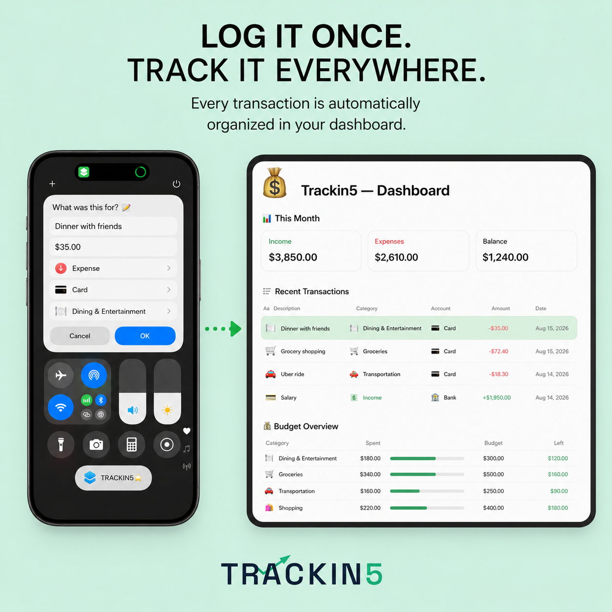 Automated Personal Finance System for Notion + iPhone ShortCut
