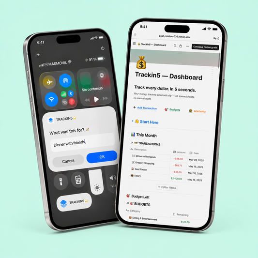 Automated Personal Finance System for Notion + iPhone ShortCut